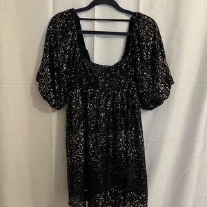 Black Sequin Dress